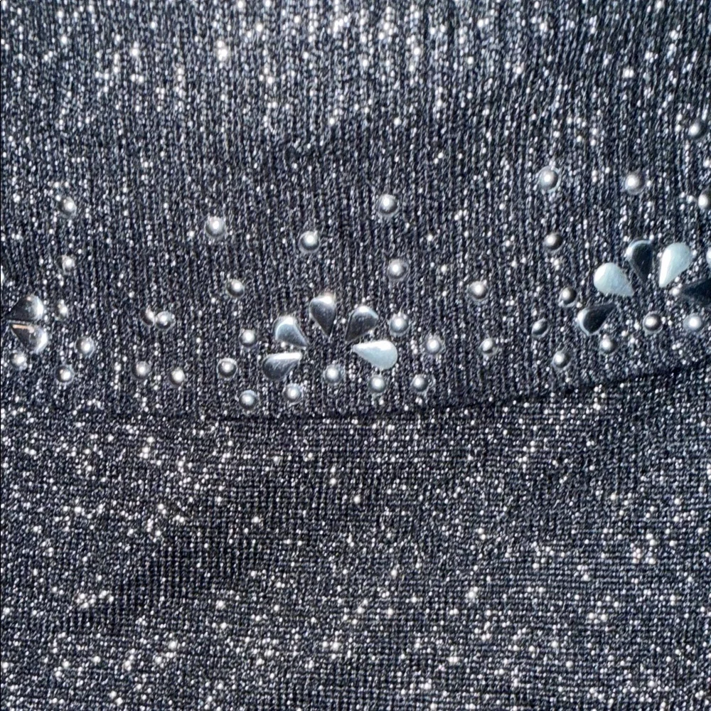 Madison and Hudson Elegant Black Glitter Women's Top